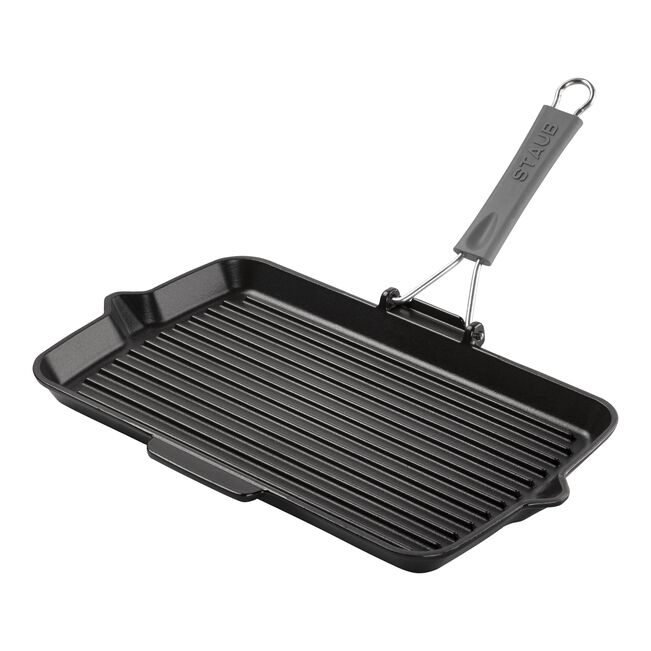 Gril avec bec verseur 34 cm - Fonte - Noir mat - Staub